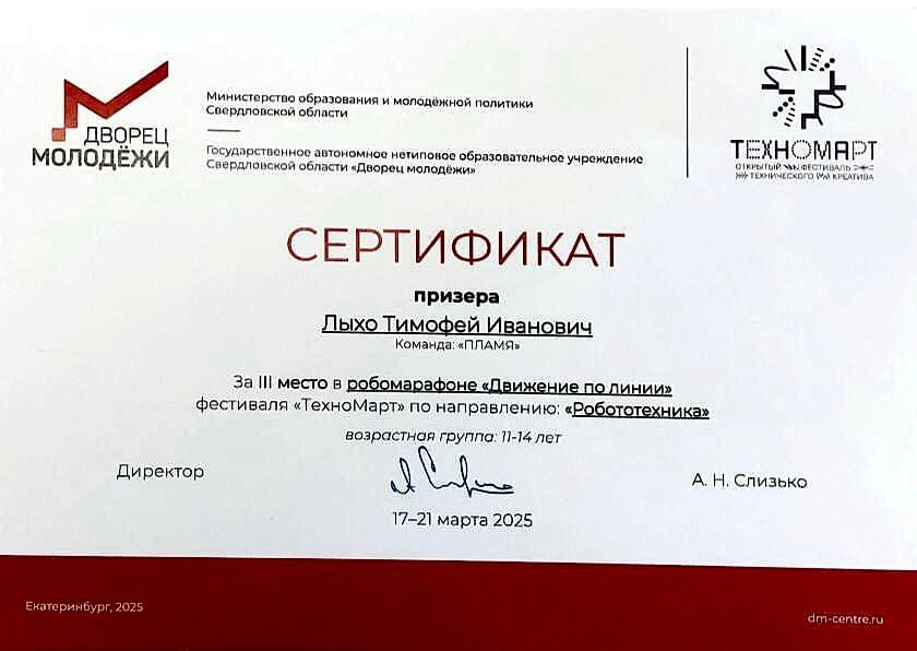 Робомарафон «Движение по линии» в рамках фестиваля «ТехноМарт»