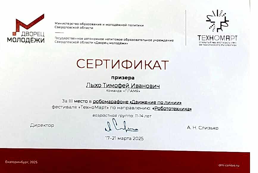 Робомарафон «Движение по линии» в рамках фестиваля «ТехноМарт»